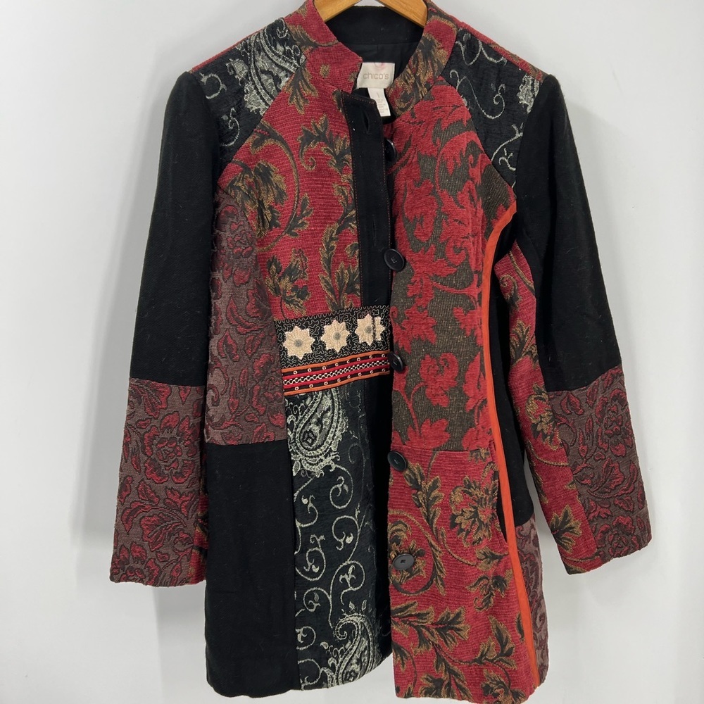 Chicos Patchwork Embroidered Detail Tapestry, Man… - image 7